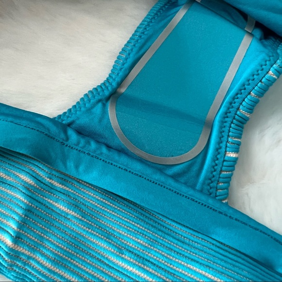 NEW La Perla Neutral Nude & Blue Bikini Bottoms Size US XL - Picture 6 of 7